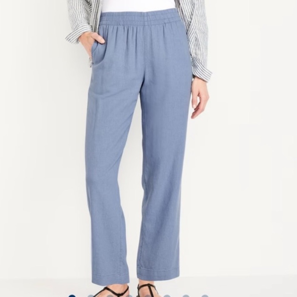Old Navy Light Blue Ankle Straight Leg Pants